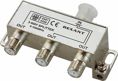 REXANT 06-0041-C Делитель антенный, (3 TV), 5-1000 МГц REXANT