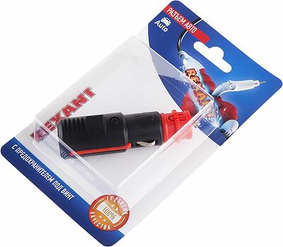 REXANT 06-0121-C Штекер в прикуриватель с предохранителем под винт, 1 шт. REXANT
