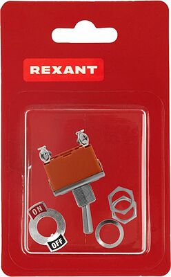 REXANT 06-0326-B Тумблер 250V 15А (4c) ON-OFF двухполюсный (KN-201) REXANT (в упак. 1шт.)