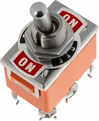 REXANT 06-0328-B Тумблер 250V 15А (6c) ON-OFF-ON двухполюсный (KN-203) REXANT (в упак. 1шт.)