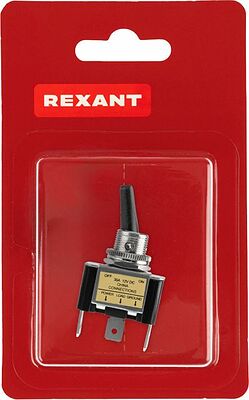 REXANT 06-0334-B Тумблер 12V 30А (3c) ON-OFF однополюсный с красной LED подсветкой (ASW-07D-2) REXANT (в упак. 1шт.)