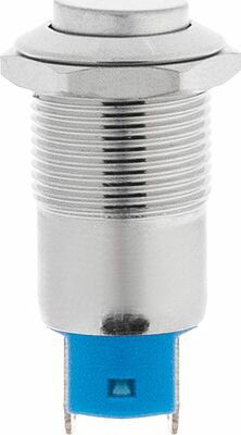 REXANT 06-0339-A Кнопка антивандальная Ø12 Б/Фикс (2с) OFF-(ON) выпуклая (A12-B2) REXANT (в упак. 1шт.)