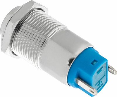REXANT 06-0339-A Кнопка антивандальная Ø12 Б/Фикс (2с) OFF-(ON) выпуклая (A12-B2) REXANT (в упак. 1шт.)
