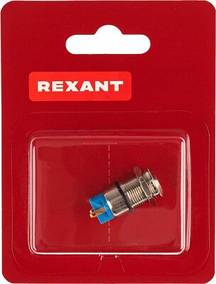 REXANT 06-0340-A Кнопка антивандальная Ø12 Фикс (2с) OFF-ON выпуклая (A12-B2) REXANT (в упак. 1шт.)
