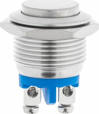 REXANT 06-0348-A Кнопка антивандальная Ø16 Б/Фикс (2с винт) OFF-(ON) выпуклая (A16-A3) REXANT (в упак. 1шт.)