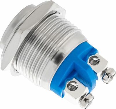 REXANT 06-0348-A Кнопка антивандальная Ø16 Б/Фикс (2с винт) OFF-(ON) выпуклая (A16-A3) REXANT (в упак. 1шт.)