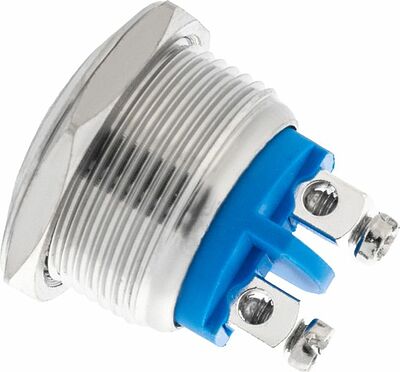 REXANT 06-0357-B Кнопка антивандальная Ø19 Б/Фикс (2с винт) OFF-(ON) сфера (PBS-28В, A19-A2) REXANT (в упак. 1шт.)
