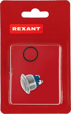 REXANT 06-0357-B Кнопка антивандальная Ø19 Б/Фикс (2с винт) OFF-(ON) сфера (PBS-28В, A19-A2) REXANT (в упак. 1шт.)