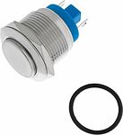 REXANT 06-0358-B Кнопка антивандальная Ø19 Б/Фикс (2с) OFF-(ON) выпуклая (PBS-28В-4) REXANT (в упак. 1шт.)
