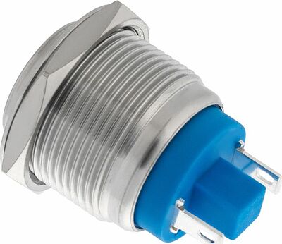 REXANT 06-0358-B Кнопка антивандальная Ø19 Б/Фикс (2с) OFF-(ON) выпуклая (PBS-28В-4) REXANT (в упак. 1шт.)