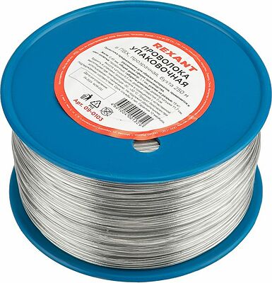 REXANT 09-0103 Проволока упаковочная в ПВХ, прозрачная, бухта 250м REXANT