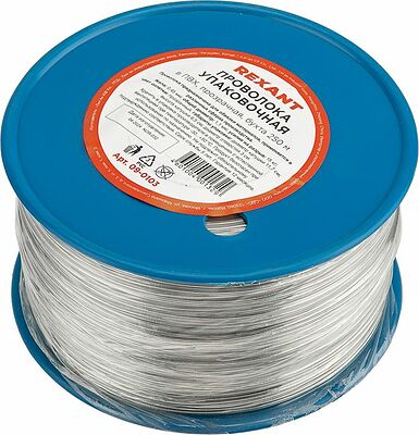 REXANT 09-0103 Проволока упаковочная в ПВХ, прозрачная, бухта 250м REXANT