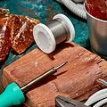 REXANT 09-3513 Припой ПОСу 95-5, 100г, Ø2мм, (олово 95%, сурьма 5%), бессвинцовый, ГОСТ 21931-76, катушка REXANT