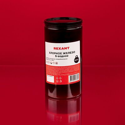 REXANT 09-3882 Хлорное железо 6-ти водное, 1000г, банка REXANT