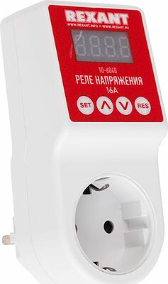 REXANT 10-6040 Реле напряжения «вилка-розетка» c дисплеем 16А