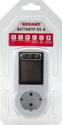 REXANT 10-6102 Ваттметр RX-8 горизонтальный 2х тарифный 16А REXANT