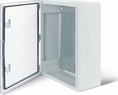 REXANT 11-0411 Корпус пластиковый ЩМПп с прозрачной дверцей и монтажной панелью 350х250х150мм, АБС, УХЛ1, IP65 REXANT