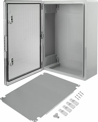 REXANT 11-0417 Корпус пластиковый ЩМПп с прозрачной дверцей и монтажной панелью 600х400х200мм, АБС, УХЛ1, IP65 REXANT