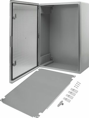 REXANT 11-0418 Корпус пластиковый ЩМПп с прозрачной дверцей и монтажной панелью 700х500х250мм, АБС, УХЛ1, IP65 REXANT