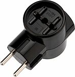REXANT 11-1082 Тройник электрический РЕТРО 10А б/з черный (карболит) REXANT