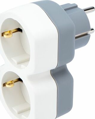 REXANT 11-1087 Двойник электрический 16А с/з и защитными шторками, белый REXANT 