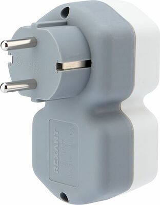 REXANT 11-1087 Двойник электрический 16А с/з и защитными шторками, белый REXANT 