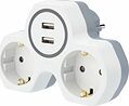 REXANT 11-1089 Двойник электрический 16А с/з и защитными шторками + 2 USB порта, 2,4 А, белый REXANT REXANT 11-1089 Двойник электрический 16А с/з и защитными шторками + 2 USB порта, 2,4 А, белый REXANT