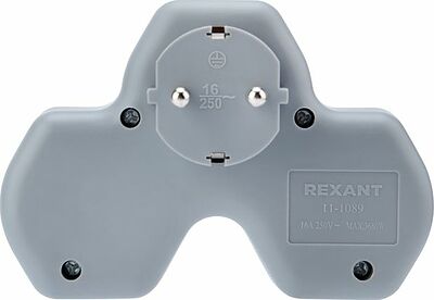 REXANT 11-1089 Двойник электрический 16А с/з и защитными шторками + 2 USB порта, 2,4 А, белый REXANT 