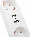 REXANT 11-1090 Двойник электрический линейный 16А с/з + 2 USB-порта, 2,4 А, белый REXANT REXANT 11-1090 Двойник электрический линейный 16А с/з + 2 USB-порта, 2,4 А, белый REXANT