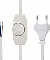 REXANT 11-1139 Шнур сетевой с диммером, 2х0,75 мм² 2м белый REXANT