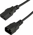 REXANT 11-1161 Шнур сетевой, разъем IEC 320 C13 - разъем IEC 320 C14, кабель 3x0,75 мм², длина 1,5 метра (PE пакет) REXANT