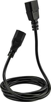 REXANT 11-1161 Шнур сетевой, разъем IEC 320 C13 - разъем IEC 320 C14, кабель 3x0,75 мм², длина 1,5 метра (PE пакет) REXANT