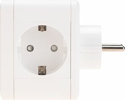 REXANT 11-1251 Двойник электрический Куб 16А с/з + 2хUSB-A 2,4А + USB Type-C 3А с ночной подсветкой, белый REXANT