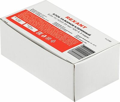 REXANT 11-2160 Блок зажимов клеммный БЗН ТС-1003 35мм2 100A 3 пары REXANT