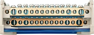 REXANT 11-2302-15 Шина на DIN-рейку в корпусе (кросс-модуль) 2х15 REXANT
