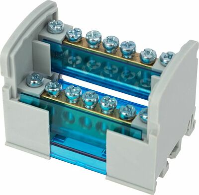 REXANT 11-2302-7 Шина на DIN-рейку в корпусе (кросс-модуль) 2х7 REXANT