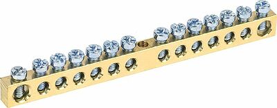 REXANT 11-2361 Шина PEN «земля-ноль» 6х9мм 14/1 (14 групп/крепеж по центру) REXANT