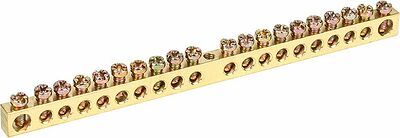 REXANT 11-2362 Шина PEN «земля-ноль» 6х9мм 20/1 (20 групп/крепеж по центру) REXANT