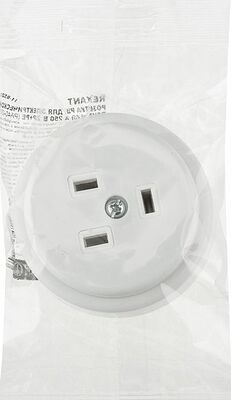 REXANT 11-8520 Розетка РШ для электрической плиты 40А, 250В 2Р+РЕ (ОУ) белая REXANT