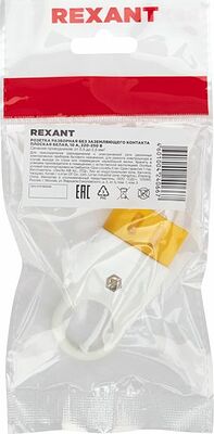 REXANT 11-8526 Розетка разборная без з/к 6А плоская белая REXANT