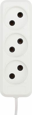 REXANT 11-8737 Удлинитель 3 гнезда, 5м, 2х0,75мм², б/з, белый REXANT
