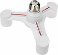 REXANT 11-8861 Разветвитель цокольный Е27-3хЕ27 белый REXANT