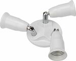 REXANT 11-8863 Разветвитель цокольный Е27-3хЕ27 (поворотный цоколь) белый REXANT