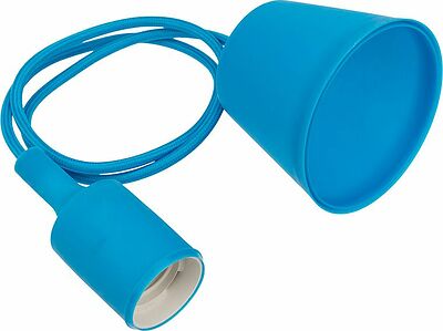 REXANT 11-8885 Патрон E27 силиконовый со шнуром 1м синий REXANT