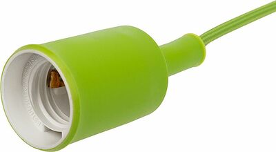 REXANT 11-8886 Патрон E27 силиконовый со шнуром 1м зеленый REXANT