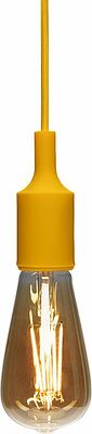 REXANT 11-8889 Патрон E27 силиконовый со шнуром 1м желтый REXANT