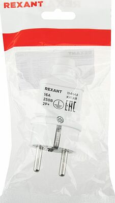 REXANT 11-8948 Вилка Евро прямая с з/к 16А усиленная белая REXANT