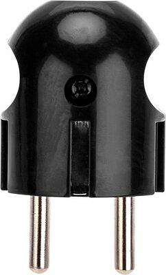 REXANT 11-8950 Вилка Евро прямая с з/к 16А черная REXANT