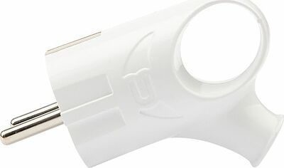 REXANT 11-8951 Вилка Евро угловая с з/к 16А с кольцом белая REXANT