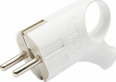 REXANT 11-8951 Вилка Евро угловая с з/к 16А с кольцом белая REXANT